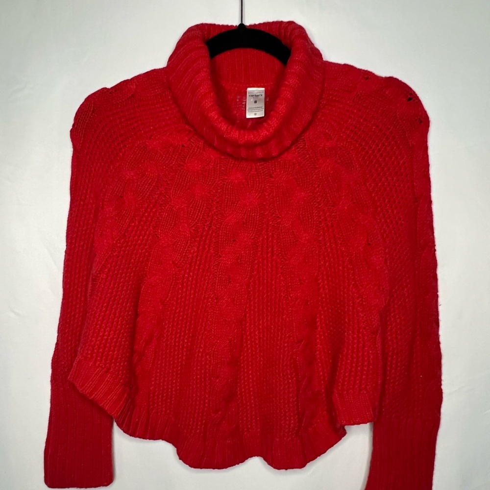 Girl Carter's Cable-Knit Poncho Sweater